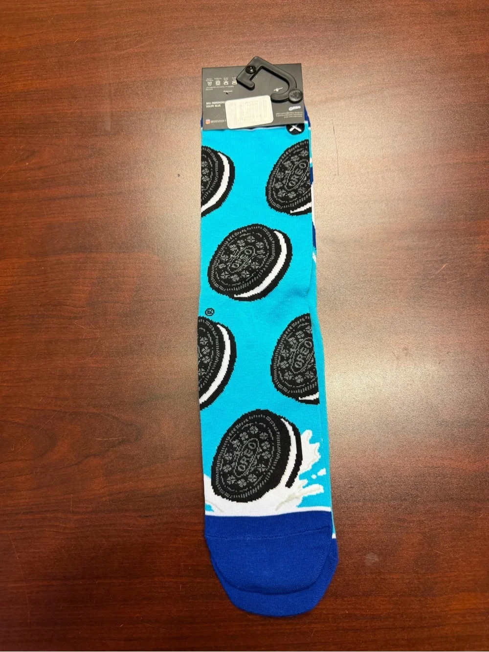 ODD SOX Oreo Cookies Crew Socks Blue Unisex Shoe Size 6-12 NWT